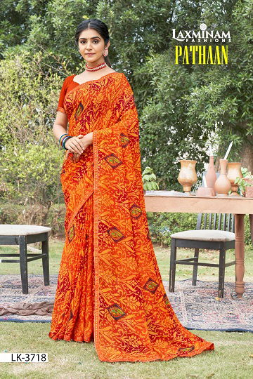 Laxinam Pathaan Printed Daily Wear Sarees Catalog
